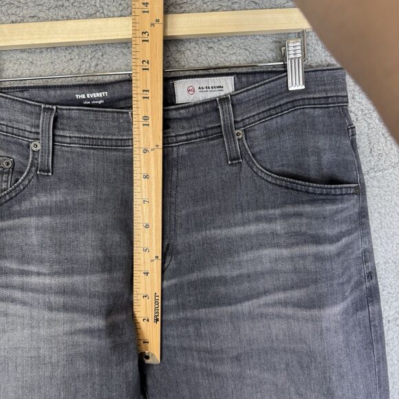 S AG Adriano Goldschmied Jeans‎ Men's 33x32 The Everett Slim Straight Leg Grey - Picture 7 of 11